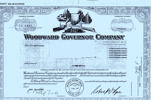 Woodward common shares   CS 6493